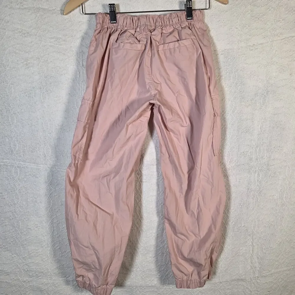 Gap Kids Cargo Pants L 10 Pink Lightweight 100% Cotton Jogger‎ Utility Pockets